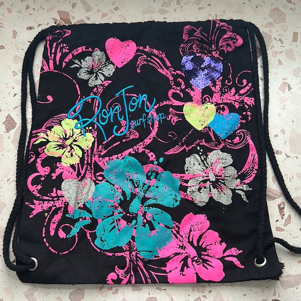 Ron Jon drawstring, backpack